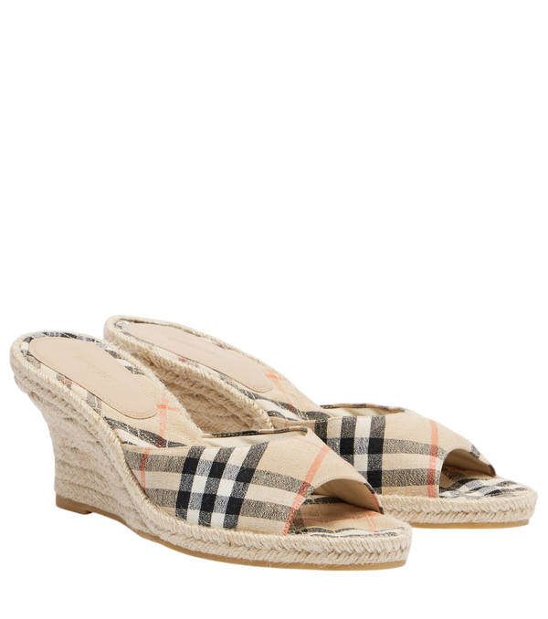 Burberry Check espadrille wedges