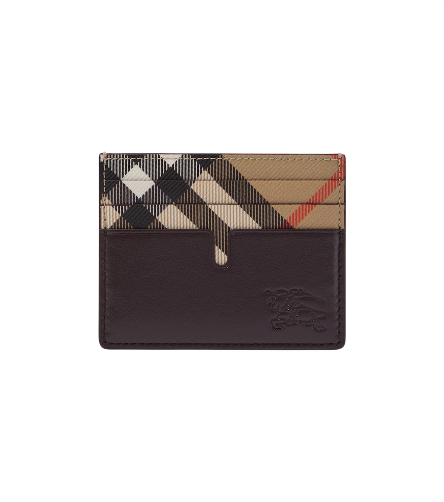 Burberry Check leather card holder
