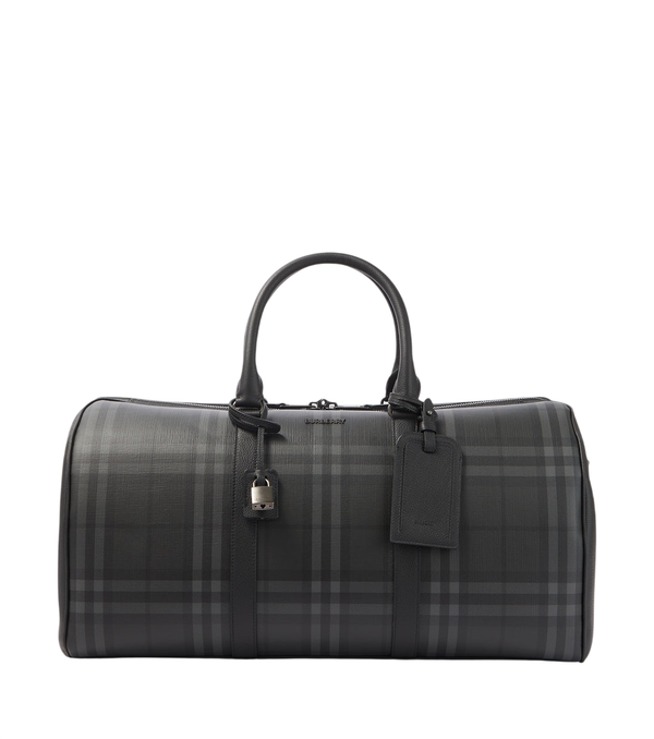 Burberry Check leather-trimmed duffel bag