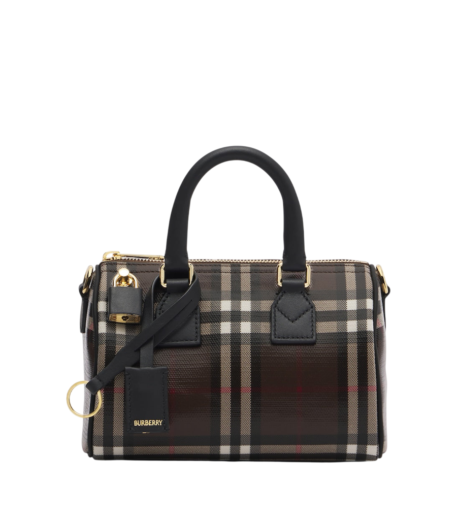 Burberry Check Mini canvas bowling bag