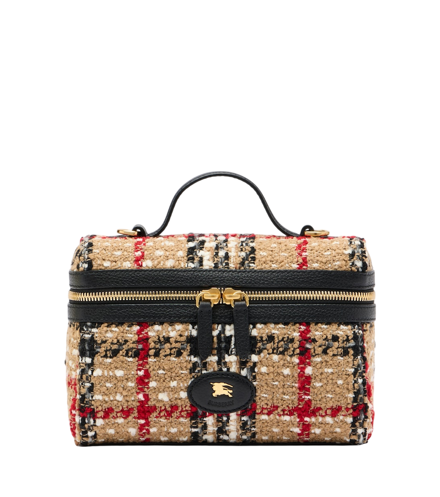 Petit vanity case en bouclé à motif Burberry Check