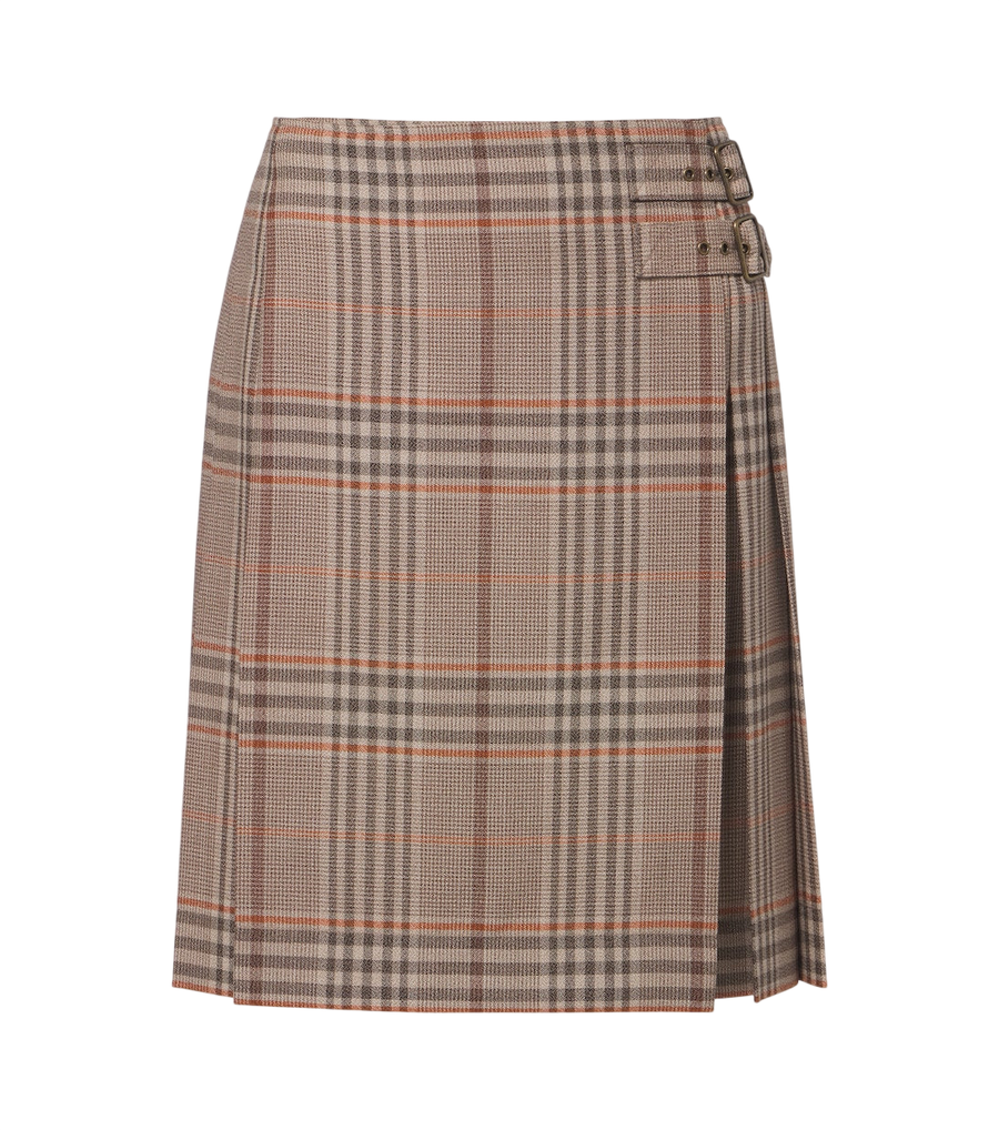 Minifalda de lana con el motivo de cuadros de Burberry