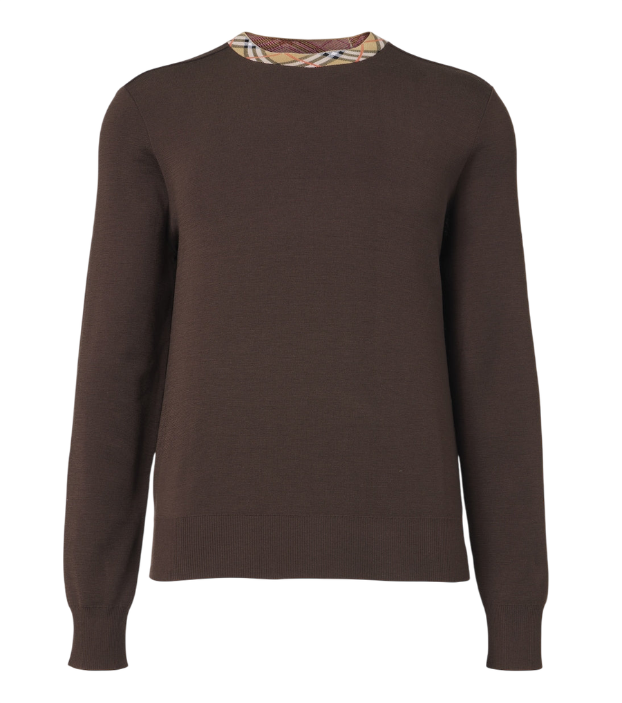 Burberry Check wool sweater