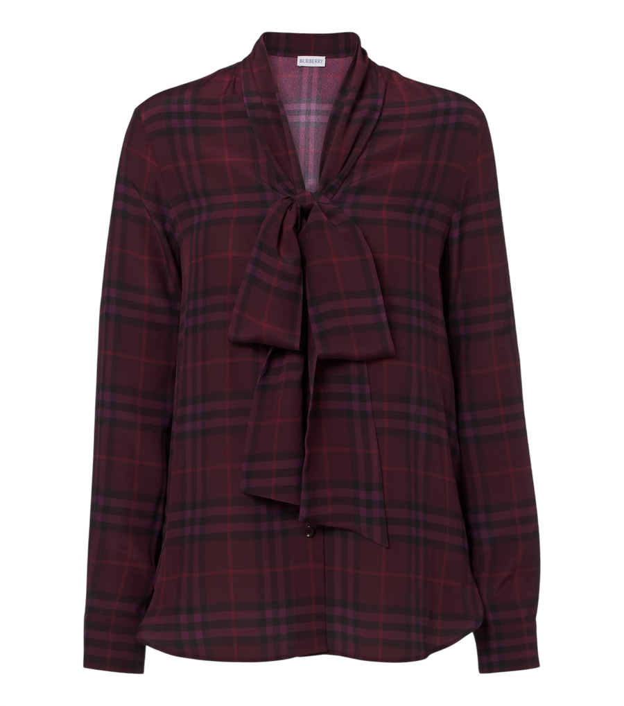Burberry Rhiannon Burberry Check silk blouse
