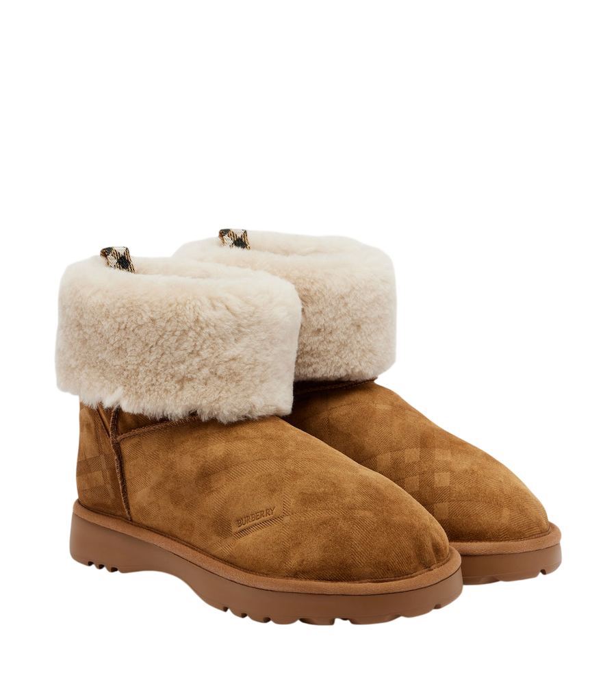 Burberry Shearling-lined suede ankle boots