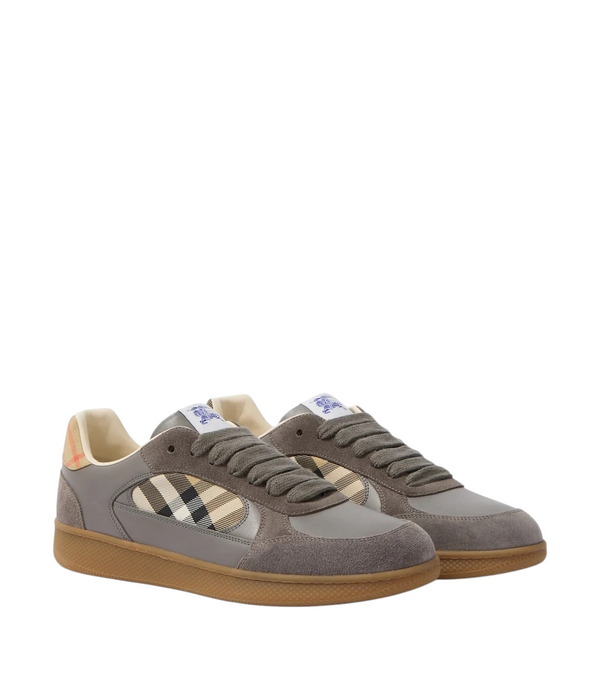 Burberry Terrace leather and suede sneakers