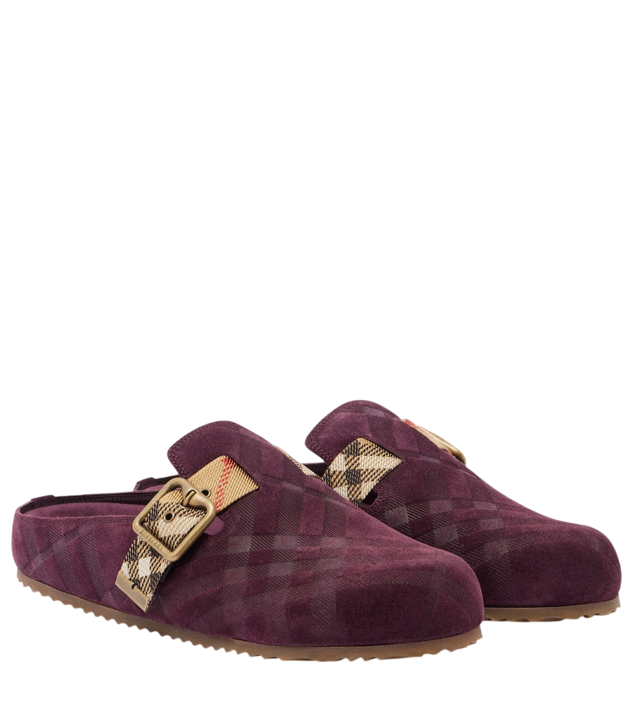 Burberry Urchin suede clogs