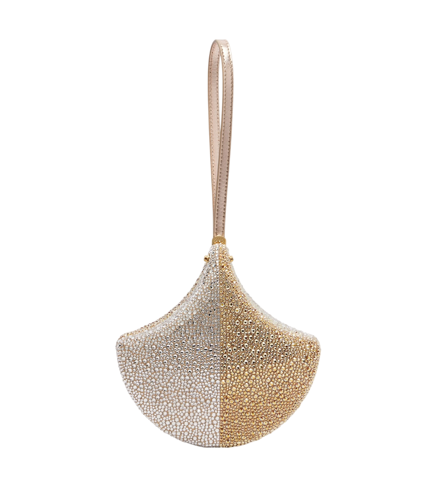 Clutch Bvlgari con adorno de ginkgo