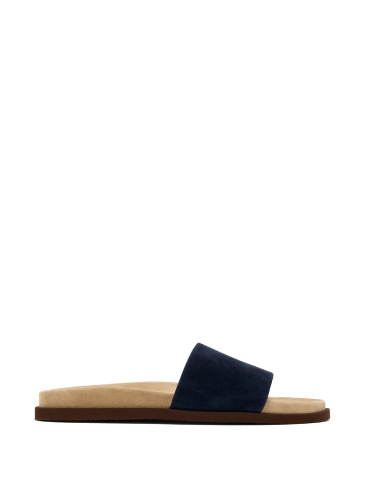 Brunello Cucinelli Suede Slip-On Sandals