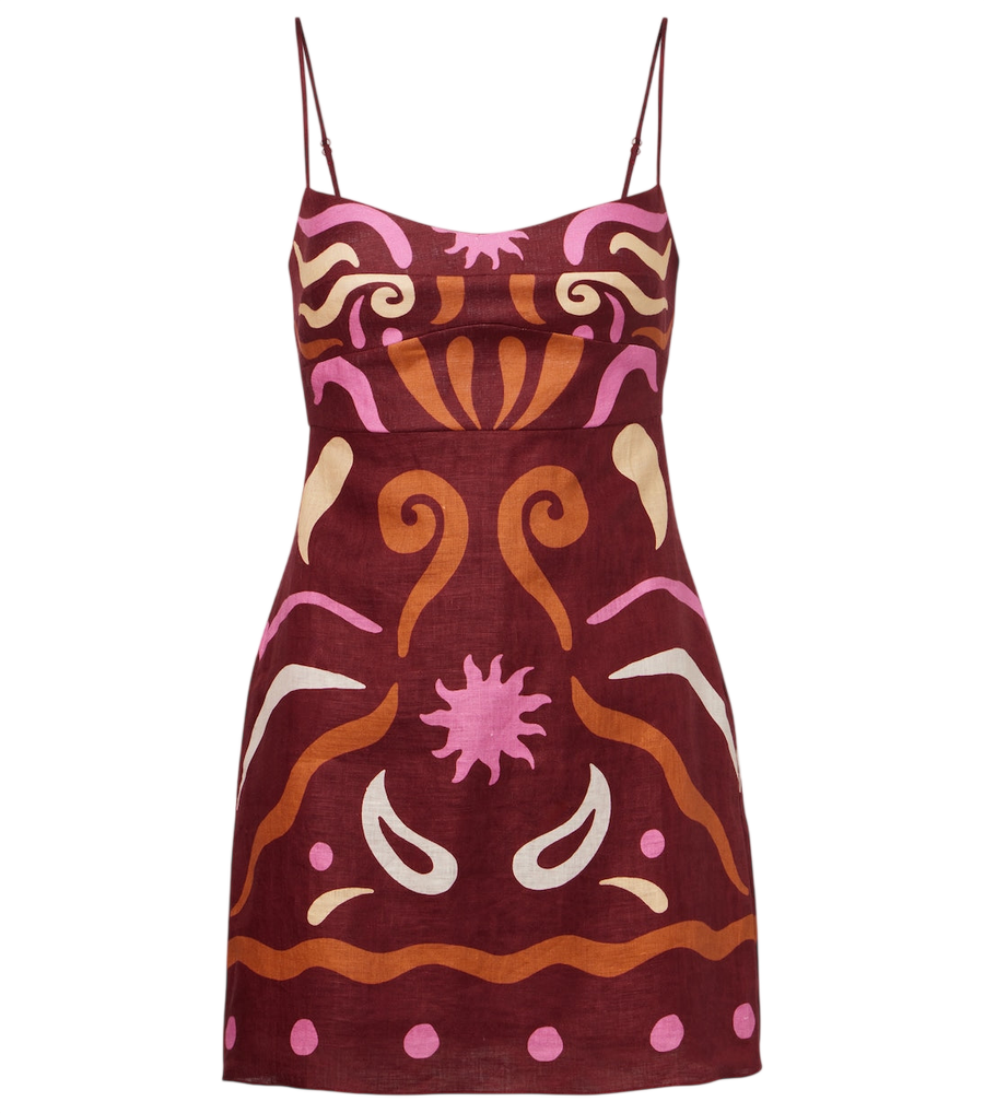 Cala de la Cruz Lucca printed linen minidress