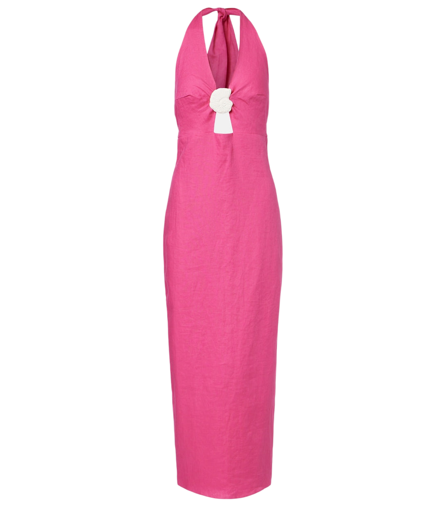 Cala de la Cruz Orly cutout linen midi dress