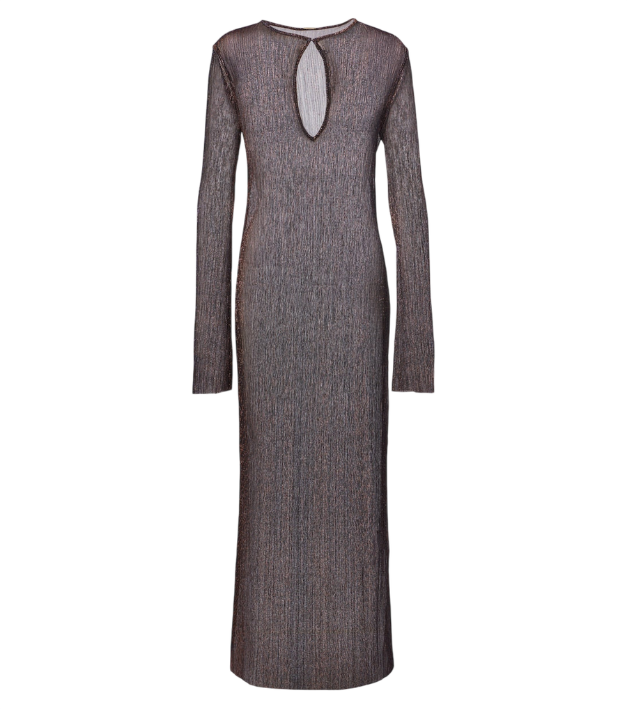 Robe midi en maille lamée Soleil de Cala de la Cruz