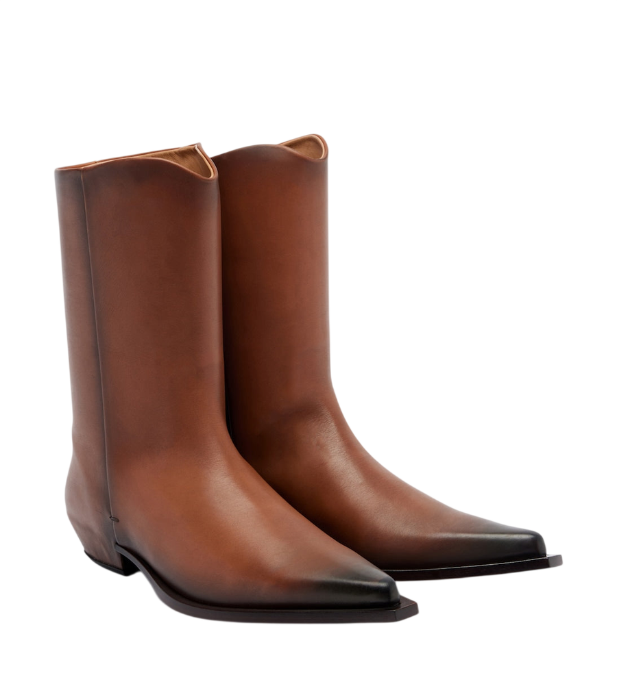 Calvin Klein Collection Cheer leather mid-calf boots