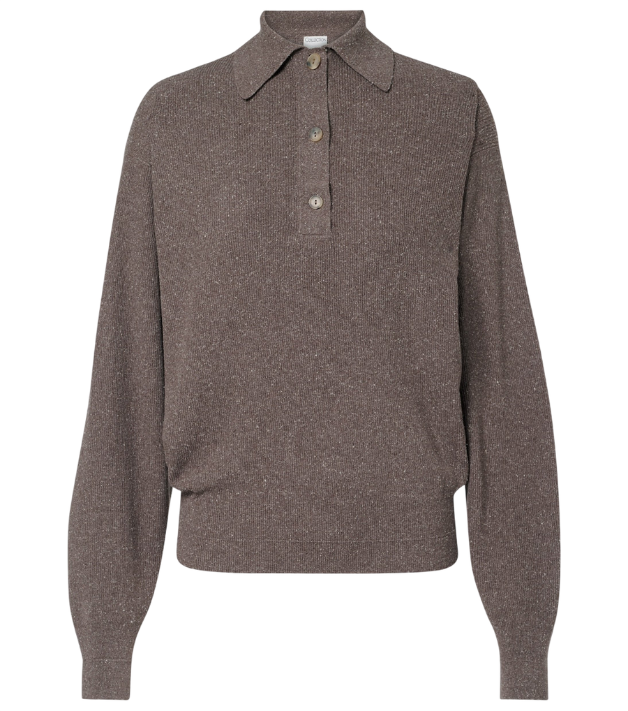 Calvin Klein Collection Helga silk polo sweater