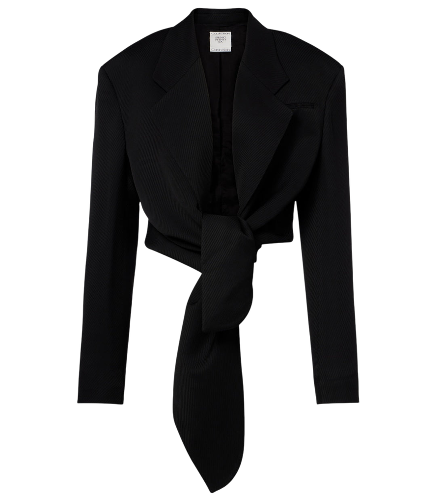 Calvin Klein Collection Petunia striped cropped jacket