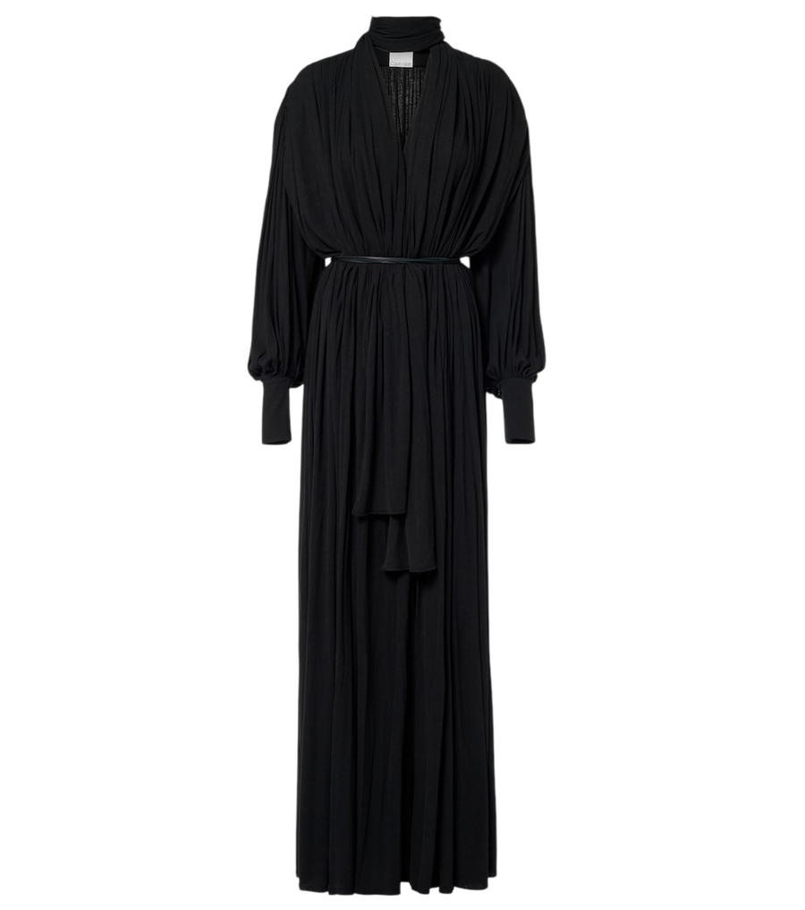 Calvin Klein Collection Yasmine scarf-detail cotton-blend maxi gown