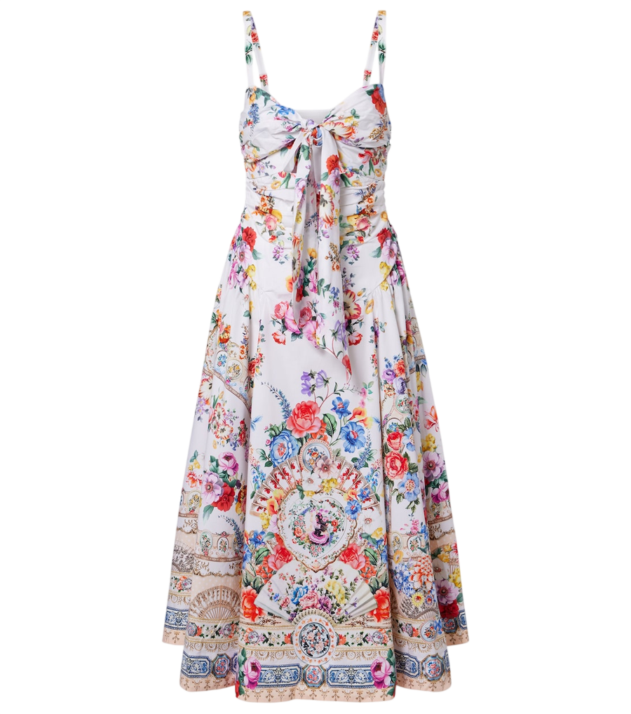 Camilla Floral cotton-blend midi dress