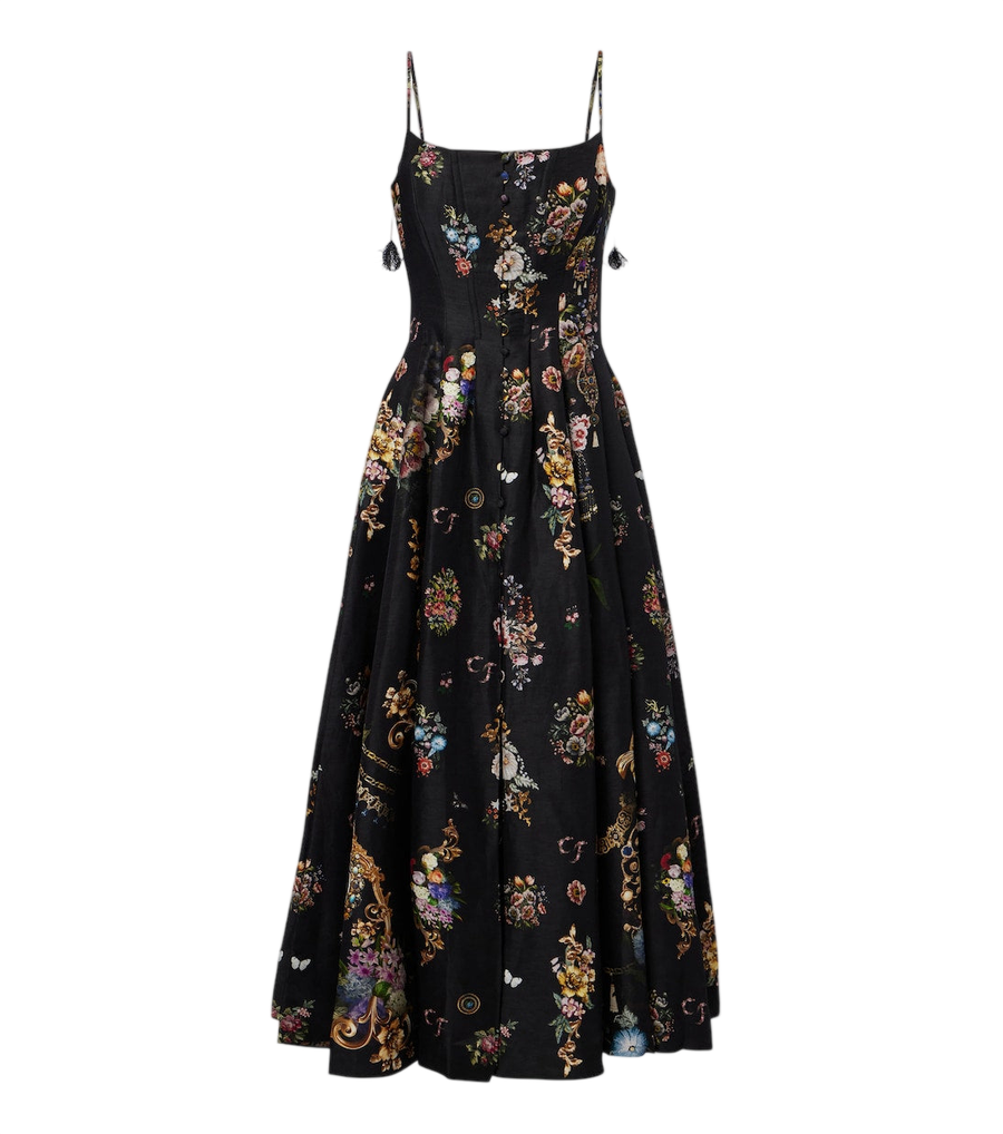 Camilla Floral linen and silk maxi dress