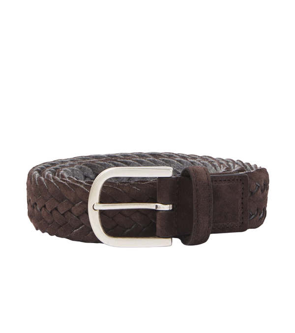 Canali Cintura in pelle scamosciata intrecciata