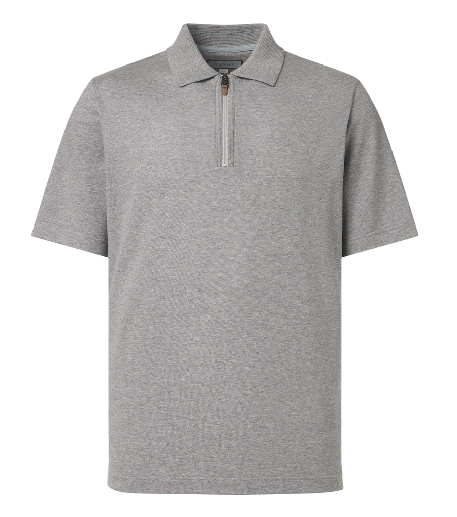 Canali Cotton and cashmere polo sweater
