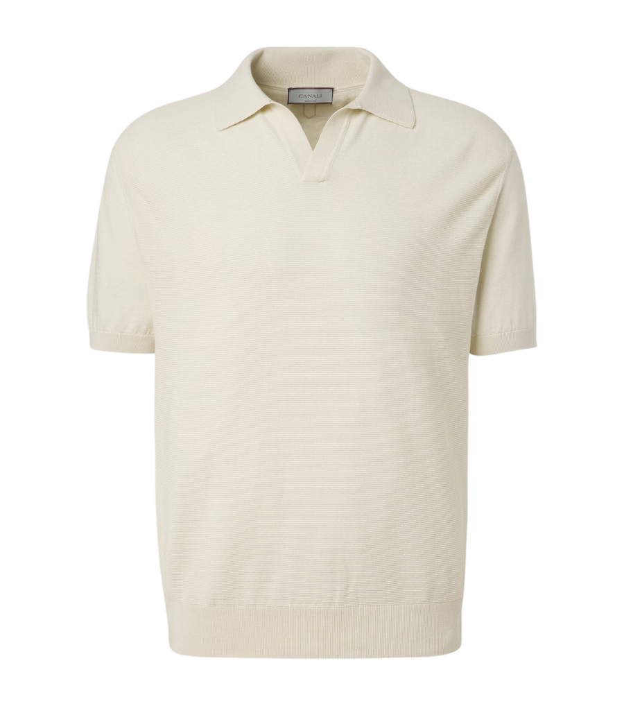 Canali Cotton and silk polo shirt