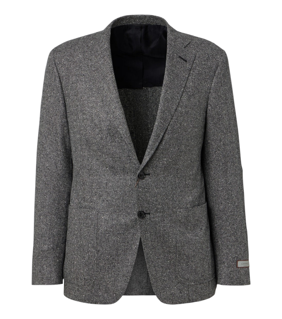 Canali Herringbone wool and cashmere blazer