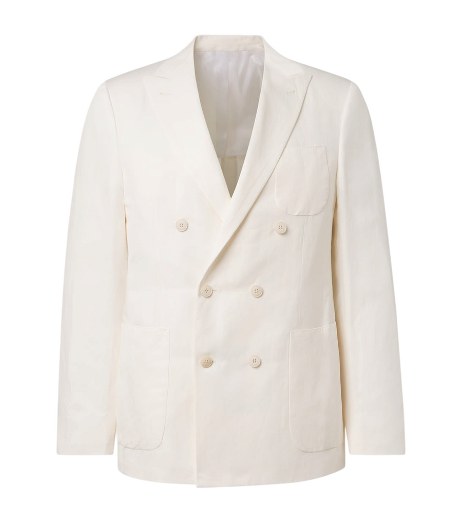 Canali Kei linen and silk suit jacket