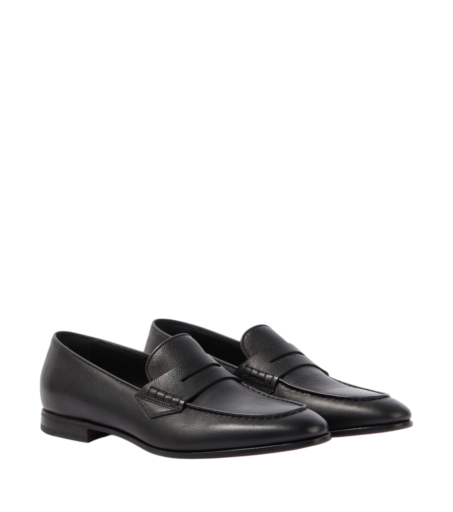 Canali Leather penny loafers