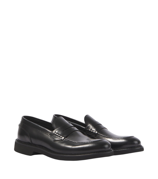 Canali Leather penny loafers