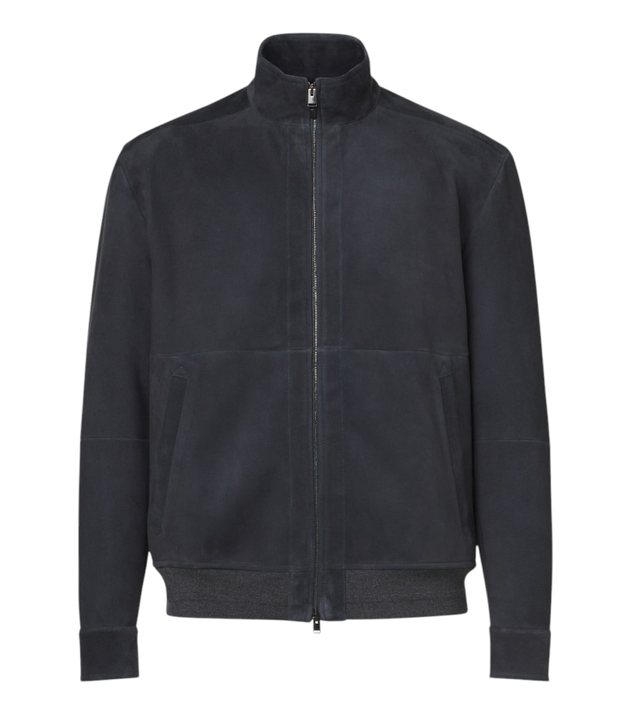 Canali Suede bomber jacket