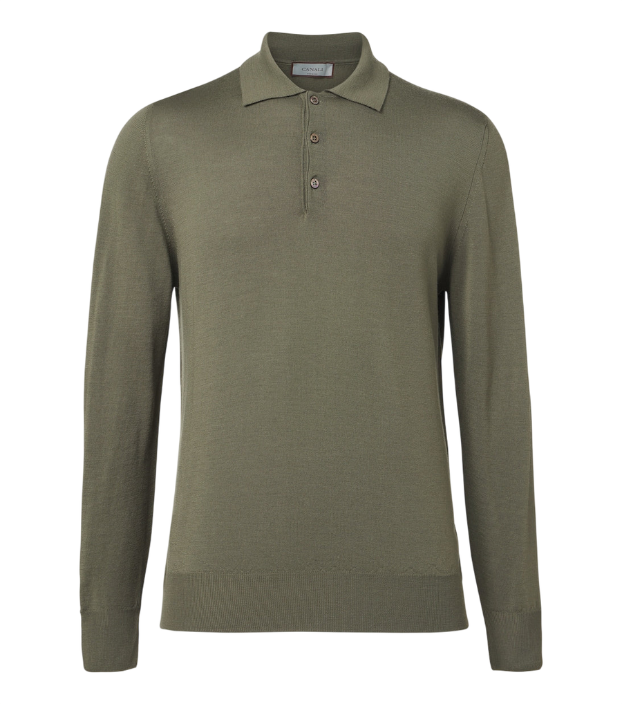 Canali Virgin wool polo sweater