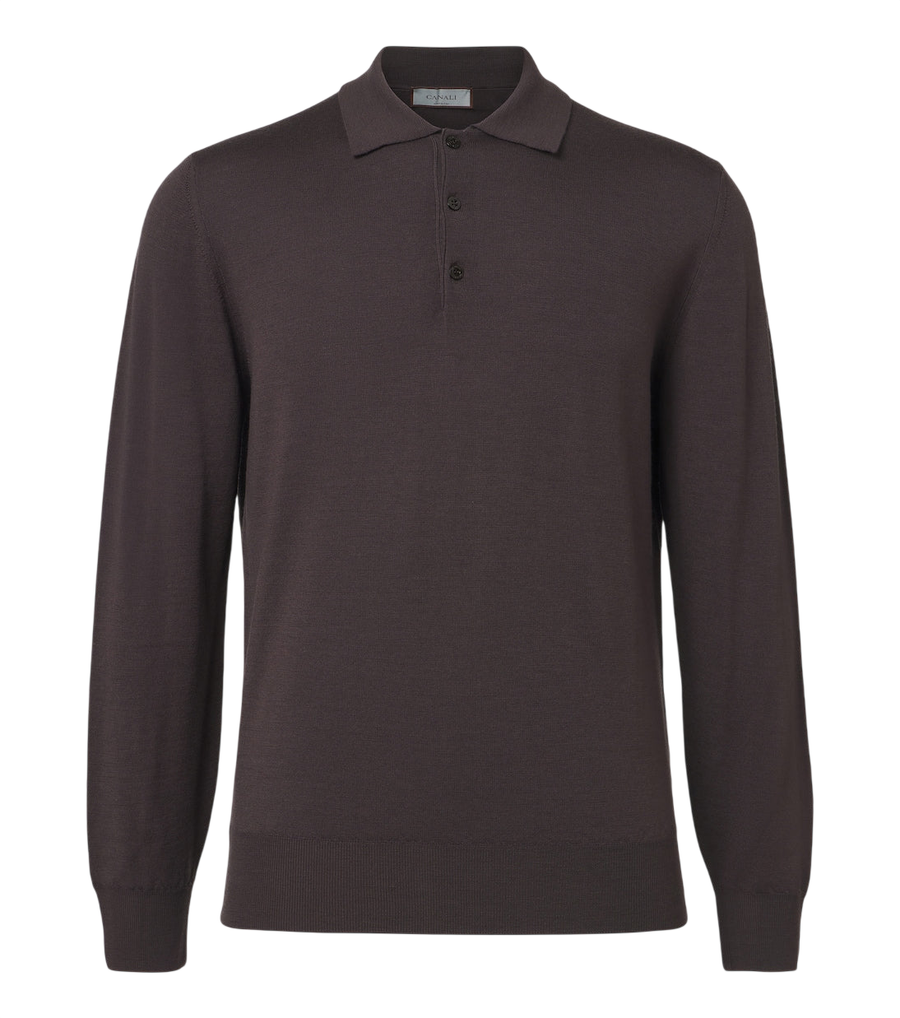 Canali Virgin wool polo sweater