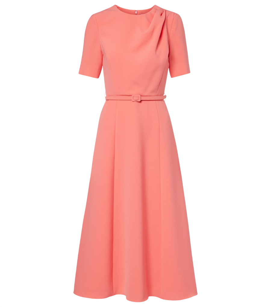 Carolina Herrera Belted crêpe midi dress