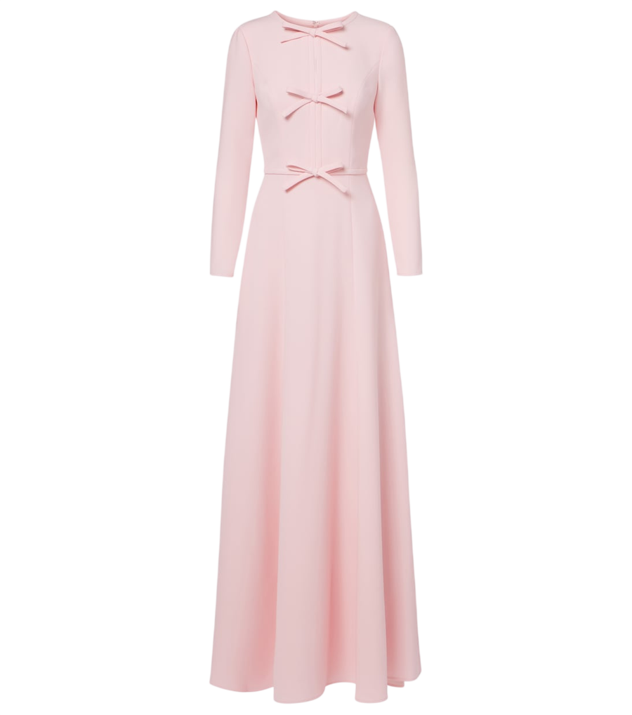 Vestido de crepé de Carolina Herrera con detalle de lazo