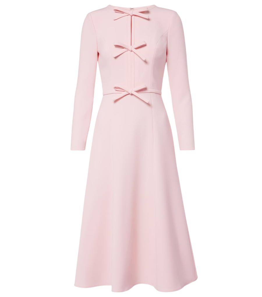 Carolina Herrera Abito midi in crêpe con fiocco