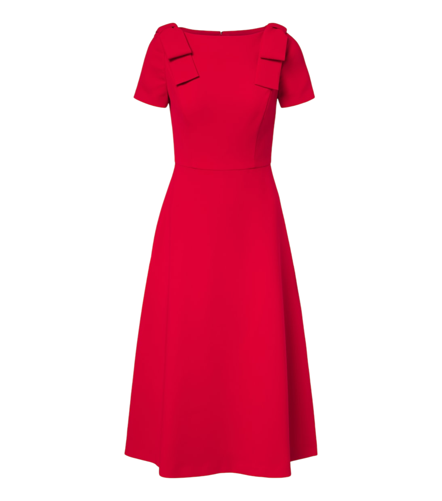 Carolina Herrera Vestido midi em crepe com laços