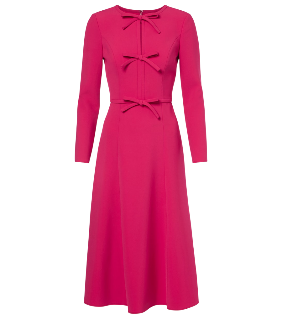 Carolina Herrera Bow-detail crêpe midi dress