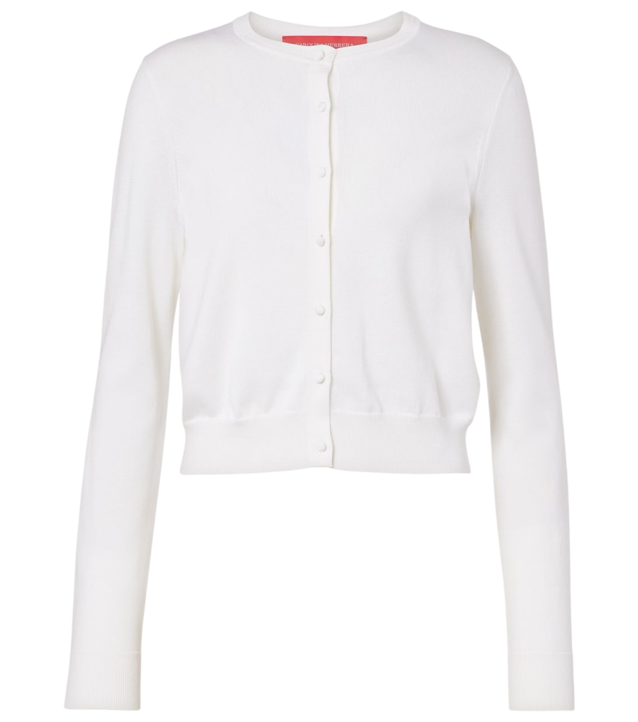Carolina Herrera Cropped silk and cotton cardigan