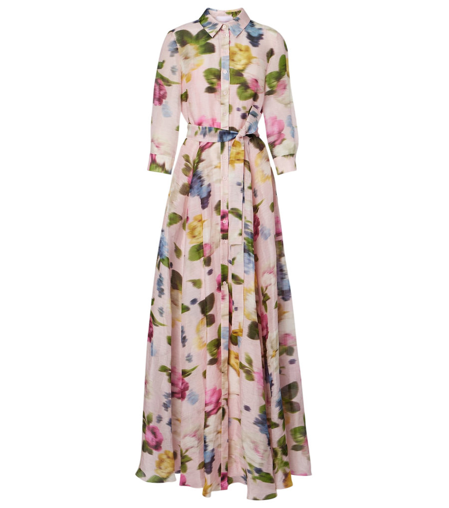 Vestido Carolina Herrera de lino y seda floral