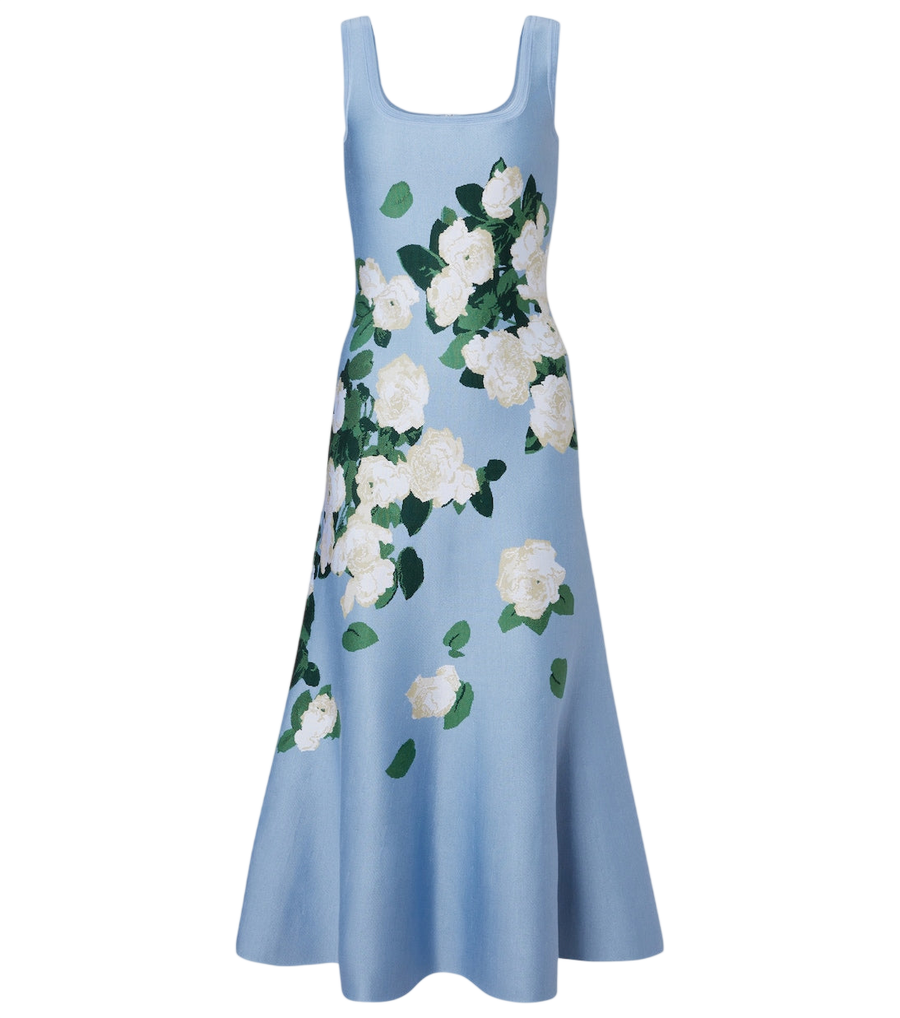 Carolina Herrera Floral silk-blend midi dress