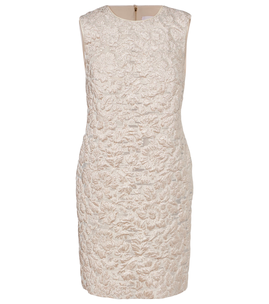 Carolina Herrera Lamé shift dress