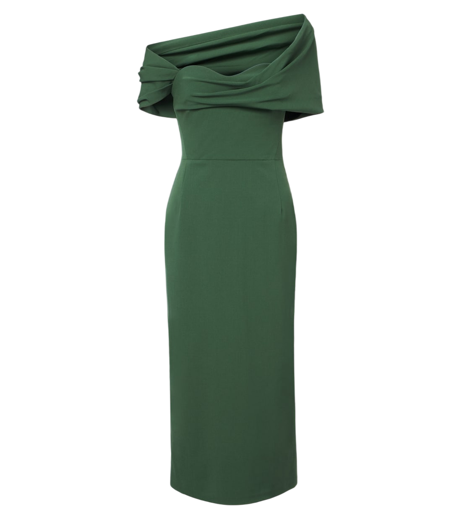 Carolina Herrera Off-shoulder wool-blend cocktail dress