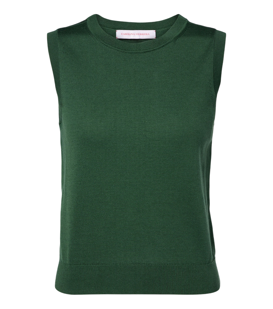 Carolina Herrera Silk and cotton tank top