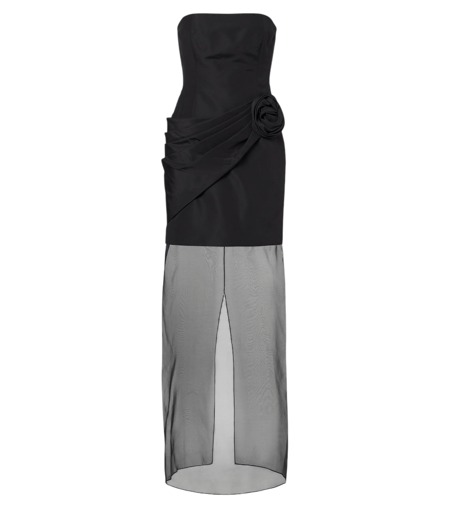 Robe bustier Carolina Herrera en faille de soie et organza