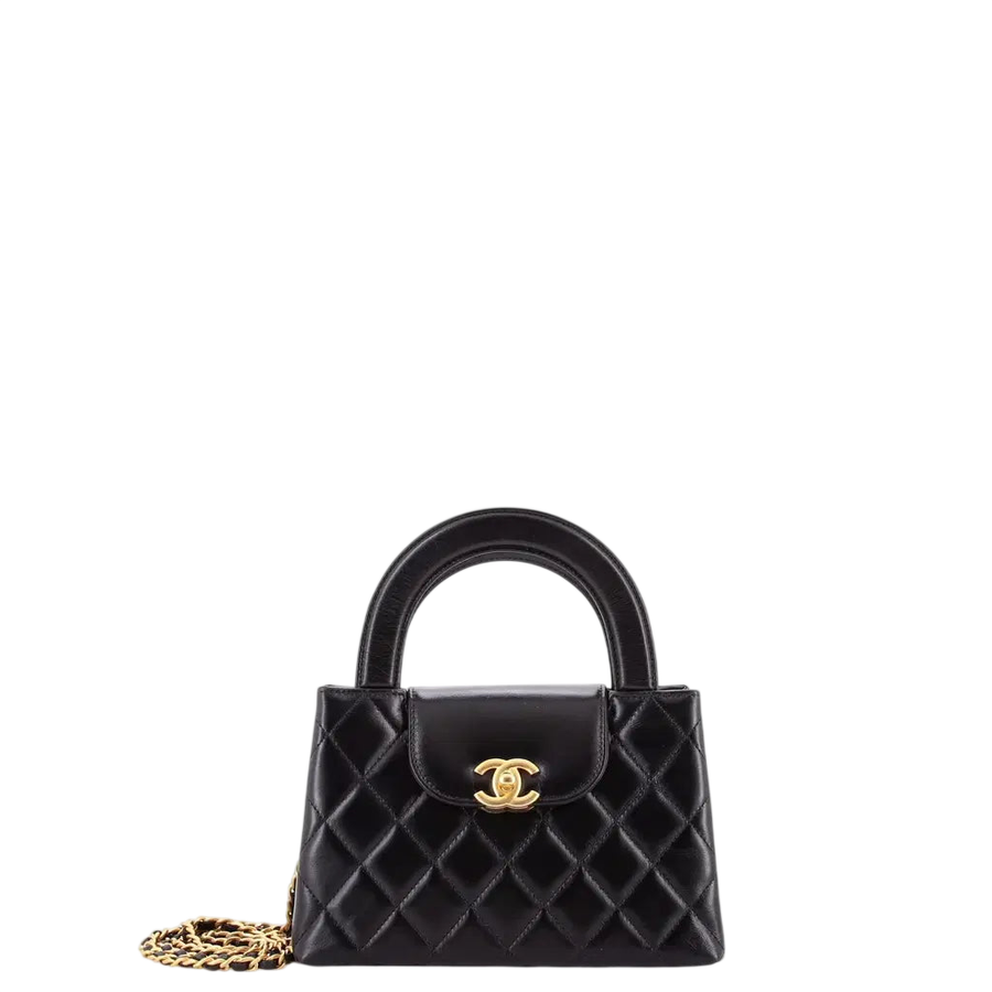 Chanel Kelly Mini nano black top handle bag