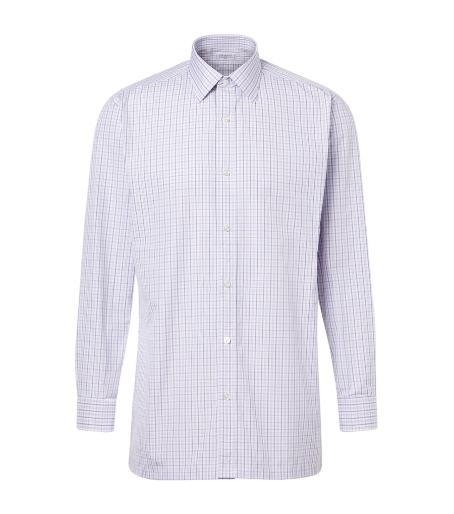 Charvet Checked cotton poplin shirt
