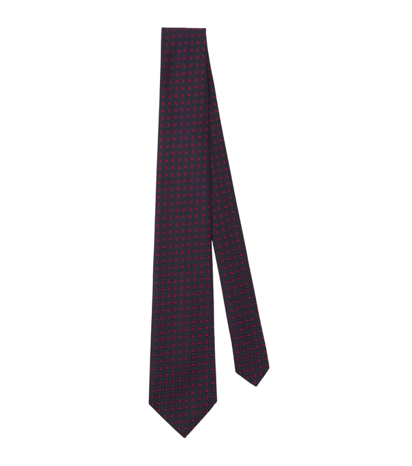 Charvet Gravata de jacquard de seda