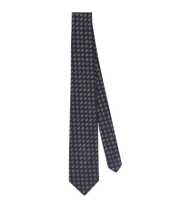 Charvet Gravata de jacquard de seda