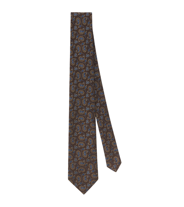 Charvet Gravata de seda jacquard paisley