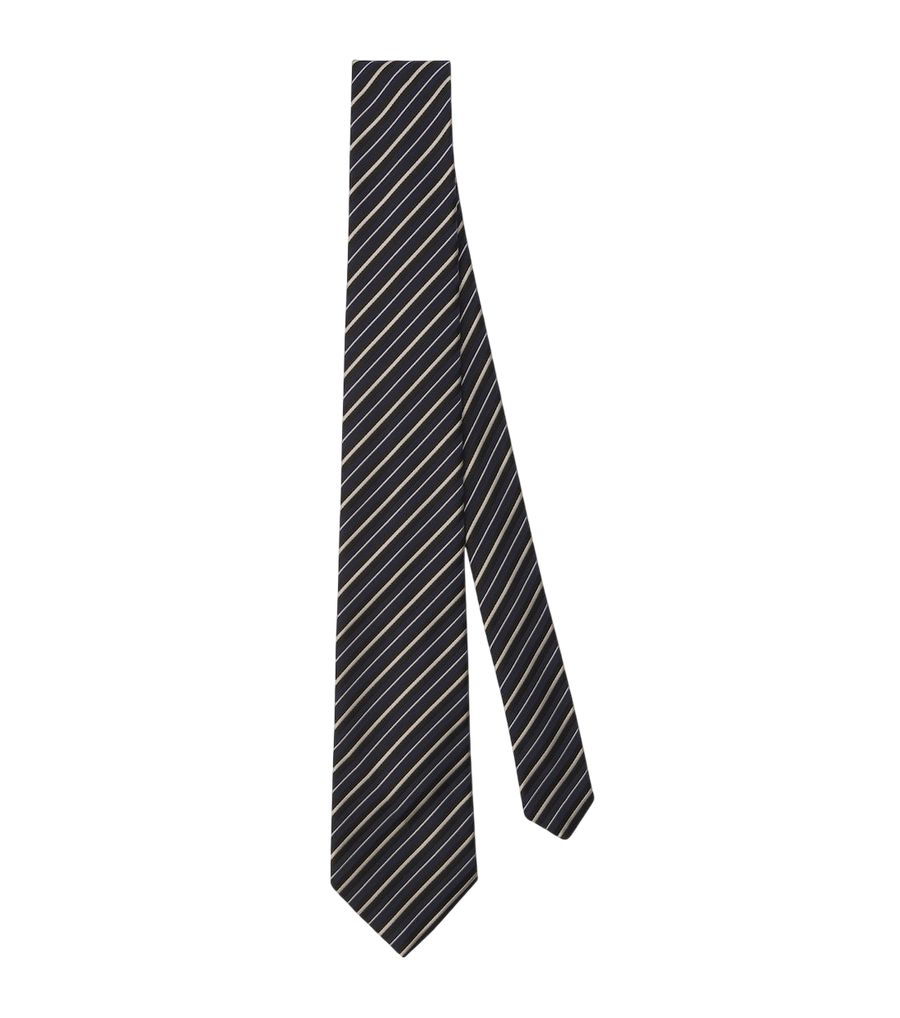 Charvet Striped silk jacquard tie